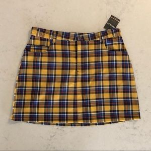 NWT Plaid Miniskirt